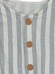 Vorschaubild 2 von Baby Body Kinder Gr. 68 Weiß Baumwolle Gestreift Knopfleiste