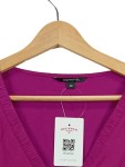 Vorschaubild 4 von Damen Bluse Kurzarm V-Ausschnitt Pink Gr. 42 XL Casual