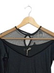 Vorschaubild 3 von Cocktailkleid Damen Gr. 36/S Schwarz Polyester Uni Elegant Langarm Party