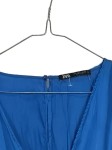 Vorschaubild 5 von Abendkleid Damen Blau Gr. 40/L Polyester Uni Elegant Langarm Abendgarderobe