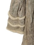 Vorschaubild 4 von Leder Haus Damen Ledermantel Gr. 38 Beige Vintage Fellbesatz Stickerei