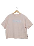 Vorschaubild 1 von Damen T-Shirt Rosa Logo-Print Gr. L Casual Kurzarm