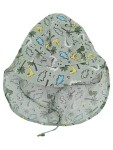 Vorschaubild 1 von Kinder Sonnenhut Dinosaurier Muster Gr. 46/47 Grün 100% Baumwolle