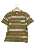 Vorschaubild 1 von T-Shirt Kinder Gr. 176 Oliv Gestreift Brusttasche Kurzarm