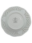 Vorschaubild 2 von Untertasse Porzellan Durchbruchrand Vögel Schmetterlinge 15cm