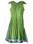 Vorschaubild 5 von Dirndl Trachtenkleid Damen Gr. 34 Grün Kariert Schürze