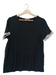 Vorschaubild 1 von Schlafanzug Damen Gr. 38/M Schwarz Viskose Uni Feminin Freizeit