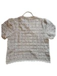 Vorschaubild 4 von Pullover Damen Gr. 40/L Beige Baumwolle Polyester Lochmuster Feminin
