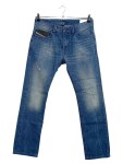Vorschaubild 1 von Ripped Jeans Herren Gr. W30/46/S Blau Baumwolle Uni Casual Knopf 77 cm