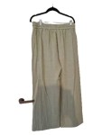 Vorschaubild 2 von Damen Stoffhose Wide Leg Gr. L Grün Viskose Casual Tunnelzug