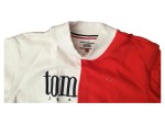 Vorschaubild 2 von Damen Sweatshirt Gr. 36/S Rot Weiß Colorblock Cropped