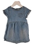 Vorschaubild 1 von Mädchen Jeanskleid Gr. 92 Blau Denim Kurzarm Babykleid