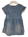 Vorschaubild 2 von Mädchen Jeanskleid Gr. 92 Blau Denim Kurzarm Babykleid