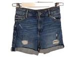 Vorschaubild 1 von Jeans Shorts Kinder Mädchen Gr. 146 Blau Destroyed Umschlagsaum Denim