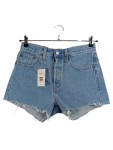 Vorschaubild 1 von 501 Jeans Shorts Damen W27 Blau Cut-Off Fransen High Waist