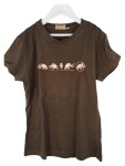 Vorschaubild 1 von T-Shirt Damen Gr. S Braun Baumwolle Logo-Print Outdoor Kurzarm