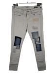 Vorschaubild 1 von Los Angeles Damen Jeans Jegging Skinny Fit W27 Beige Patches