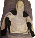 Vorschaubild 2 von Fleecejacke Herren Beige Gr. 52/L Polyester Abstrakt Streetwear Langarm Freizeit
