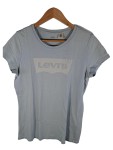Vorschaubild 1 von Damen T-Shirt Gr. M Hellblau Batwing Logo Kurzarm Baumwolle