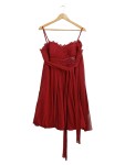 Vorschaubild 1 von Damen Festkleid Gr. 44 Rot Chiffon Abendkleid mit Schal