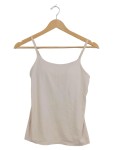 Vorschaubild 1 von Top Damen Beige Gr. 36/S Polyester Cupro Elasthan Basic Ärmellos Alltag
