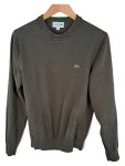 Vorschaubild 1 von Herren Pullover Gr. 44 XS Oliv Baumwolle Rundhals Classic Fit