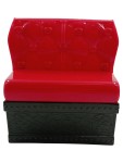 Vorschaubild 1 von Schmuckschatulle Truhe Rot Schwarz Vintage Kunststoff 14cm