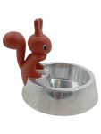 Vorschaubild 2 von Eichhörnchen Futternapf für Haustiere Aluminium Silber 16cm
