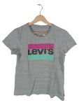 Vorschaubild 1 von Damen T-Shirt Grau Gr. 36 S Logo-Print Casual Baumwolle