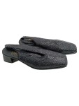 Vorschaubild 1 von Damen Slingback Mules Pantoletten Schlangenoptik Schwarz Gr. 41