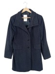 Vorschaubild 1 von Wollmantel Damen Blau Gr. 38/M Wolle Uni Klassisch Langarm Alltag Knopf