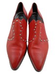 Vorschaubild 2 von Stiefeletten Damen Gr. 40 Rot Leder Slip-On 4 cm Modisch Freizeit Uni