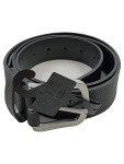 Vorschaubild 1 von Gürtel Schwarz Gr. 95 Leder Uni Casual Freizeit 4 cm 115 cm