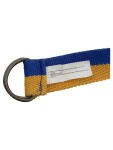 Vorschaubild 2 von Gürtel Stoffgürtel Gelb D-Ring Blau Gr. 90 Polyester Gestreift Casual