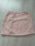 Vorschaubild 2 von Damen Tweed Minirock Rosa Größe S A-Linie Zierknöpfe