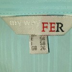 Vorschaubild 2 von Damen Hemdbluse Kurzarm Türkis Gr. 52