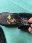 Vorschaubild 3 von Damen Slingback Mules Pantoletten Schlangenoptik Schwarz Gr. 41
