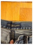 Vorschaubild 2 von Bootcut Jeans Herren Blau Gr. W32/48/M Baumwolle Uni Casual Logo