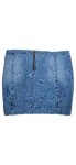 Vorschaubild 3 von Damen Jeansrock Minirock Denim Blau Gr. 36 S W28