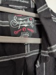 Vorschaubild 3 von Damen Hemdbluse Kariert Schwarz Gr. 52 Casual Viskose Langarm