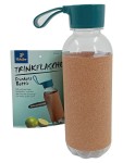 Vorschaubild 1 von Trinkflasche Drinking Bottle Kunststoff Korkhülle Petrol 750ml