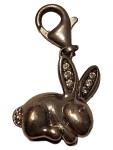 Vorschaubild 1 von Kettenanhänger Hase Charm Silber 925 Zirkonia Strass