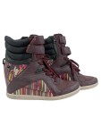 Vorschaubild 1 von Damen Sneaker High Keilabsatz Wedge Lila Gestreift Gr. 39