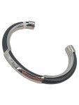 Vorschaubild 1 von Herren Armband Leder Edelstahl Schwarz Modern