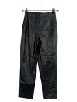 Vorschaubild 1 von Damen Lederhose Kunstleder Schwarz Gr. 38 M High Waist