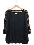 Vorschaubild 1 von Damen Pullover Schwarz Gr. 44 XXL Viskose 3, 4-Arm Streifen Casual
