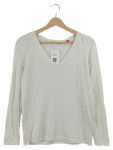 Vorschaubild 1 von Damen Pullover Gr. 38 Beige V-Ausschnitt Basic Langarm