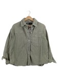 Vorschaubild 1 von Damen Cordjacke Oliv Gr. 34 XS Casual Fransen Knopfleiste