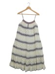 Vorschaubild 1 von Damen Sommerkleid Midikleid Weiß Ethno-Muster Gr. 38 M Viskose