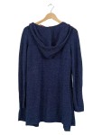 Vorschaubild 4 von Damen Strickjacke Cardigan Blau Meliert Kapuze Gr. 38 M Baumwolle